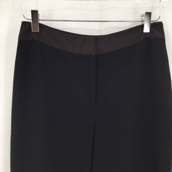 DVF Diane von Furstenberg Garnett black trousers pants flare crepe satin new 4 - Picture 3 of 7